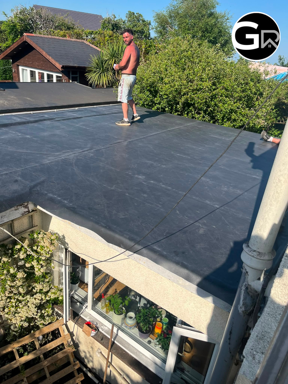 Roof and wall repairs to a house in Llanfairfechan.